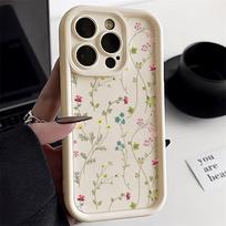 Gėlių silikoninis telefono dėklas, skirtas iPhone 13 dėklui iPhone 15 Pro Max 14 12 16 11 XS XR X 7 8 Plus SE 2022 smūgiams atsparus saldainių minkštas dangtelis 7 8 SE 2020 SE 2022 gray