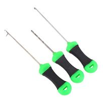 3Pcs Stainless Steel Carp Fishing Splicing Needle Baiting Hook Drill Rig Tools