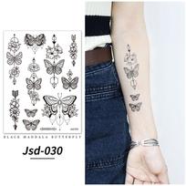 „Kiniško stiliaus juodos spalvos tatuiruotės lipdukai: Suasmenintas veido, rankų ir raktikaulio dizainas 158x120mm gray
