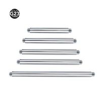 G23 Titano lydinio kūno auskarai: Išorinis sriegis Tiesus lūpos, liežuvio, antakio, ausies auskarai. 1.2*12mm M1.2