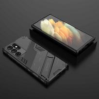 Skirta Samsung Galaxy S22 Ultra 5G Atsparus smūgiams šarvuotas telefono dėklas Skirta Samsung S22 Plus 5G Apsaugantis nuo kritimo Galinis dangtelis Stovas Coque For S22 juoda