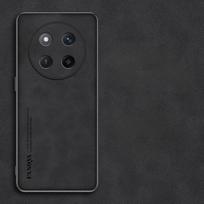Avikailio dėklas Honor X9C telefonui PU odinis matinis smūgiams atsparus telefono dangtelis Honor X9C X9A X9B telefonui Minkšto rėmelio dėklai Honor X9C juoda