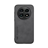 For Realme 13 Plus Skin Feel Matte Leather Phone Case Soft Back Cover Funda For Realme 13 Plus Protector For Realme 13 Plus tamsiai pilka spalva