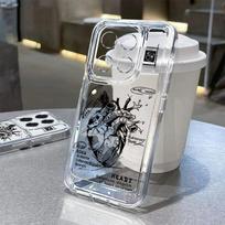 Xiaomi 14T 13T Pro Redmi Poco X6 Pro M6 X5 Viršelis Korpusas Note 14 Pro 13 12 11 Širdelės raštas Minkštas Silikoninis Smūgiams atsparus Skaidrus Plonas Telefono Viršelis Redmi Note 14 5G