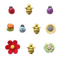 10 vnt. animacinių gyvūnų gėlių šaldytuvo magnetų namams, biurui, virtuvei, spintelėms, šaldytuvui, magnetiniai 3D dekoracijos ornamentai 1 Set