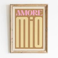 Modernus Spalvotas Spaudinys Amore Mio Plakatas Sienos Menas Meilės Drobės Tapyba Svetainei Namų Dekoras Valentino Dienos Dovana 21cm×30cm NoFrame