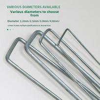 U formos žemės vinys piktžolių kontrolės audiniui, lašelinei drėkinimo sistemai, mulčo plėvelei, geotekstilei ir tvoros montavimui Diameter 2.2mm Length 10cm