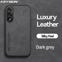 KEYSION Prabangus Retro PU Odos Telefonų Dėklas OnePlus Nord 5, Minkštas Silikonas+PC Atsparus Smūgiams Galinis Dangtelis Telefonui OnePlus 1+ Nord 5 for OnePlus Nord 5 tamsiai pilka spalva