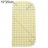 Karšto lyginimo karščiui atspari mozaikinio siuvinėjimo liniuotė DIY siuvimo reikmenys matavimo įrankis 10*20cm beige