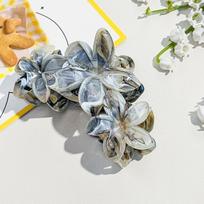 Arc-shaped Oval Grab Clip Marble Gradient Color Ponytail Bun Shark Clip High-end Hair Accessory Hair Clip PS gray