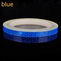 1cm*8m Bike Stickers Reflective Tape Fluorescent MTB Bike Bicycle Strips Cycling MTB Tapes for Bicycle Helmet Motorcycle Scooter mėlyna