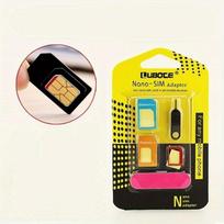 4 viename Nano SIM kortelės adapteriai + Micro Sim + stovo SIM kortelės SIM kortelė ir įrankiai, skirti iPhone 4 4S 5 5s 6 6s su mažmenine dėžute (Spalva: Daugiaspalvis)