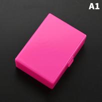 Transparent Plastic Poker Storage Box Pocards Small Card Storage Box Desk Organizer Box Classification Box Stationery pink