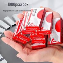 Effort-Saving 360° Rotating Stapler & Staple Remover - Large Size, Durable ABS Material for Students red