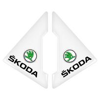 2 vnt. automobilio durelių kampų dangtelių apsauginiai lipdukai nuo įbrėžimų, skirti „Skoda SCALA Superb Octavia 2 3 A4 A5 Fabia Kamiq Kapoq Kodiaq Rapid“ 2pcs