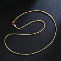 Naujos 925 prabos sidabro 1 mm gyvatės grandinėlės 18k aukso spalvos karoliai 16-30 colių moterims vyrams papuošalai 65CM 26 inches black