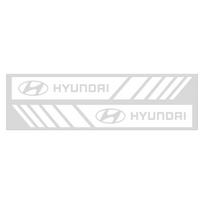 2 vnt. Automobilio juostų lipdukai Galinio vaizdo veidrodėlio atspindintys vinilo lipdukai Dekoracija Hyundai IX35 Bayon Kona I30 ElantraSolaris Palisade balta