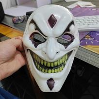 Džokerio viso veido kaukė Juokinga Dideli Auksiniai Dantys Besišypsančio Veido Kaukė Kietas Vaikino Galvos Apdangalas Helovino Cosplay Rekvizitai juoda