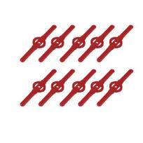 10 Pcs Grass Trimmer Blades Sharp Spinning Anti-deformed Labor Saving Thick Replacement Plastic Fast Cutting Grass Cutter Blades Strimmer Tools raudona
