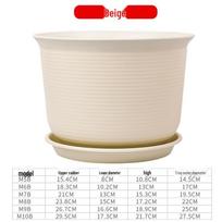 Sustiprintas dervos plastiko gėlių vazonas vidaus/lauko naudojimui – idealus pothos, rožėms, sukulentams Small 1 Pot (Diameter 18cm) - Plastic