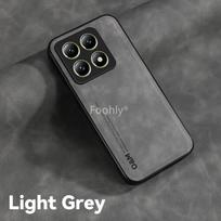 Magnetinis dėklas iš nubuko odos, skirtas Xiaomi 15T 14T Pro Mi 15 14 5G, apsauginis dangtelis, smūgiams atsparus galinis apvalkalas, Coque Capa Fundas xiaomi 15 šviesiai pilka spalva