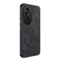 For Honor 200 Magnetic Protector Phone Case For Honor 200 Pro Sheepskin Leather Back Cover For Honor 200 Lite Shockproof Cases Honor 200 Lite juoda