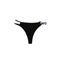 3 pcs Women's Seamless Low-Rise Thong Briefs - Pure Cotton Crotch M juoda