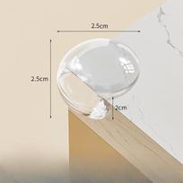 Apvalus kraštų apsaugas stalo kampams, apsauga nuo susidūrimų vaikams ir kūdikiams - Silikoninis apsauginis dangtelis nuo smūgių Sphere 4pcs skaidri