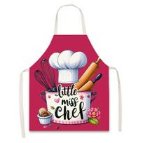 1pc Large Solid Color Background Romantic Heart Pattern Apron, Home Decoration Kitchen Wear, Sleeveless Durable Washable Unisex Cooking Apron, 68x55cm/26.77×21.65 Inch balta