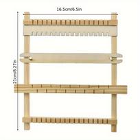 1 Set Wooden Weaving Loom Kit DIY Hand-Knitted Tapestry Board with Small Crafts Set for Fashion Designers and Crafty Beginners. White