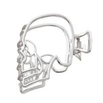 Fashionable Skeleton Hair Claw Metal Barrettes Gothic Decors Party Accessory Unisex Skull Shaped Hair Ornament sidabras