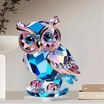 Mielas kristalinis akrilinis pelėdos stalo dekoras 15cm X 15cm Gyvūnų tema namų dekoras Ornamentas Praktiška ir patogu onesize
