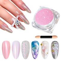 Fishi Morandi Spalvos Aurora Milteliai CW Serijos Nagų Dailės Blizgučiai pink