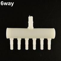 1 Pc 4 6 8 10 Ways 4mm Aquarium Fish Tank Plastic Air Flow Valve Splitter Kit 6way