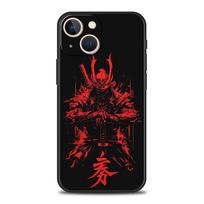 Japanese Bushido Samurai Phone Case For iPhone 17 16 15 Pro Max 11 12 13 14 7 8 Plus SE 2020 X XR XS Cover Soft Black iPhone 13 Pro black