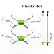 Crab Steel Flap Explosion Hooks 6/8 Claw for Square Bait Squid Fishhook Carbon Easy Carp Fishing Jig Hook Tackle Accessories 260319 8-hooks 4pcs