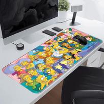 Simpsonai Anime Pelės kilimėlis Stalo aksesuarai Žaidimų konsolės kilimėlis Klaviatūros ir pelės kilimėlis Biuro kilimėlis Kompiuterio ir nešiojamojo kompiuterio kilimėlis Neslystantis 240x200x2mm
