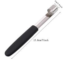 Nerūdijančio plieno nešiojamasis vaisių šerdies sėklų valiklis Patogus šerdies išėmimas Apple Corer sėjamoji Virtuvės įtaiso įrankis VirtuvėPriedas maisto ruošimo įrankis juoda