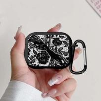 Earphone Cases Cover Case For Airpods Pro 2 3 Pro3 Pro2 1 4 Black Lace Fashion Airpods 4