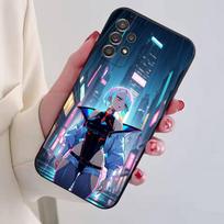 Žaidimo C-Cyberpunk telefono dėklas Juodas Silikoninis Minkštas Skirtas Samsung S25,S24,S21,S22,S23,S30,Ultra,S20,Plus,Fe,Lite Samsung S105G gray