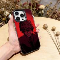Death Note  Light Yagami Phone Case For iPhone 17,16,15,14,13,12,11 Plus,Pro Max,XS,Colored Silver Plated Inside Cover iPhone14ProMax