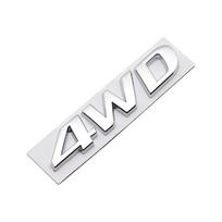 3D Metal 4WD Logo Car Rear Trunk Fender Emblem Badge Sticker Decals Auto Styling Accessorie For Hyundai IX25 IX35 Tucson Santafe sidabras