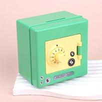 Mini Combination Lock Piggy Bank Kids Safe Box Money Saving Coin Bank Rotating Password Cash Coins Saving Box Bank Children Gift žalia