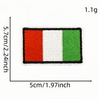 France, Germany, Italy Emblem Embroidered Iron-On Cloth Patch