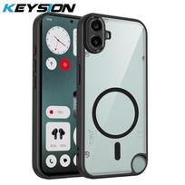 KEYSION Transparent Magnetic Phone Case for Nothing CMF Phone 2 Pro 1 Silicone+PC HD Clear Shockproof Cover for CMF Phone 1 2Pro for CMF Phone 1 juoda
