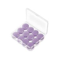 12 vnt. silikoninis ausų kištukas, daugkartinis silikoninis vaško ausų kištukas, plaukimo formuojamas ausų kištukas, triukšmo mažinimas, slopinantis miegą 12Pcs violetinė