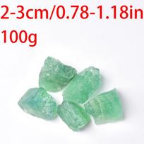 Nuostabus natūralus žalias fluorito neapdorotas kristalinis kvarco akmuo gydymui ir Reiki 2-3cm(about 100g)