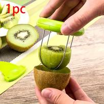 1PC Easy-to-Use Kiwi Slicer - Manual ABS Material Peeler, Non-Electric Kitchen Gadget šviesiai žalios spalvos