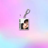 Stray Kids Member Photo Acrylic Keychain, Kpop Idol Portrait Bag Charm with Name Print, Stay Fans Collectible Accessory CHANGBIN