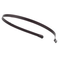 Black Steel Elastic Headband with High-Grade Fabric Cover - Hair Accessories (1cm, 0.7cm, 0.5cm)